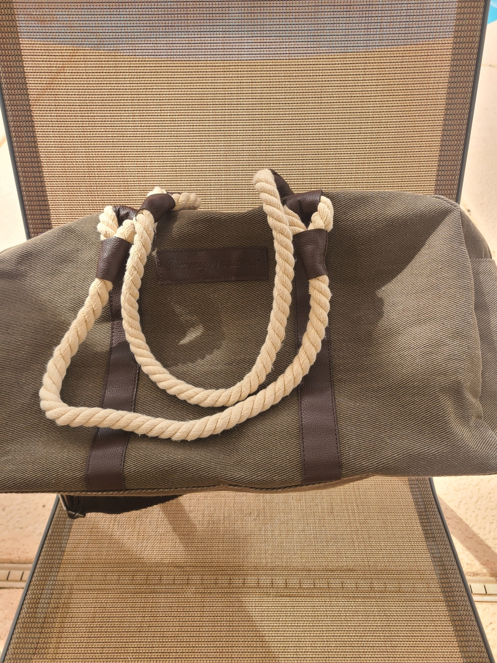 Tommy Bahama-Rope Handle Weekender Bag in Olive Green